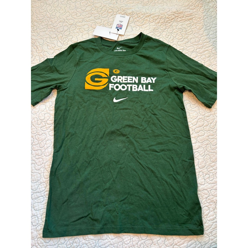 Nike Boys‎ Green Bay Packers Football T Shirt Size Large 14/16 NFL